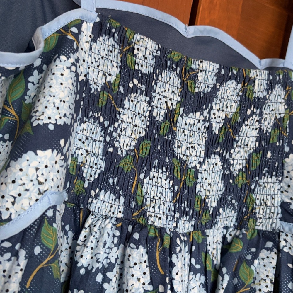 Blue Flowered Sundress size L - Picture 4 of 5